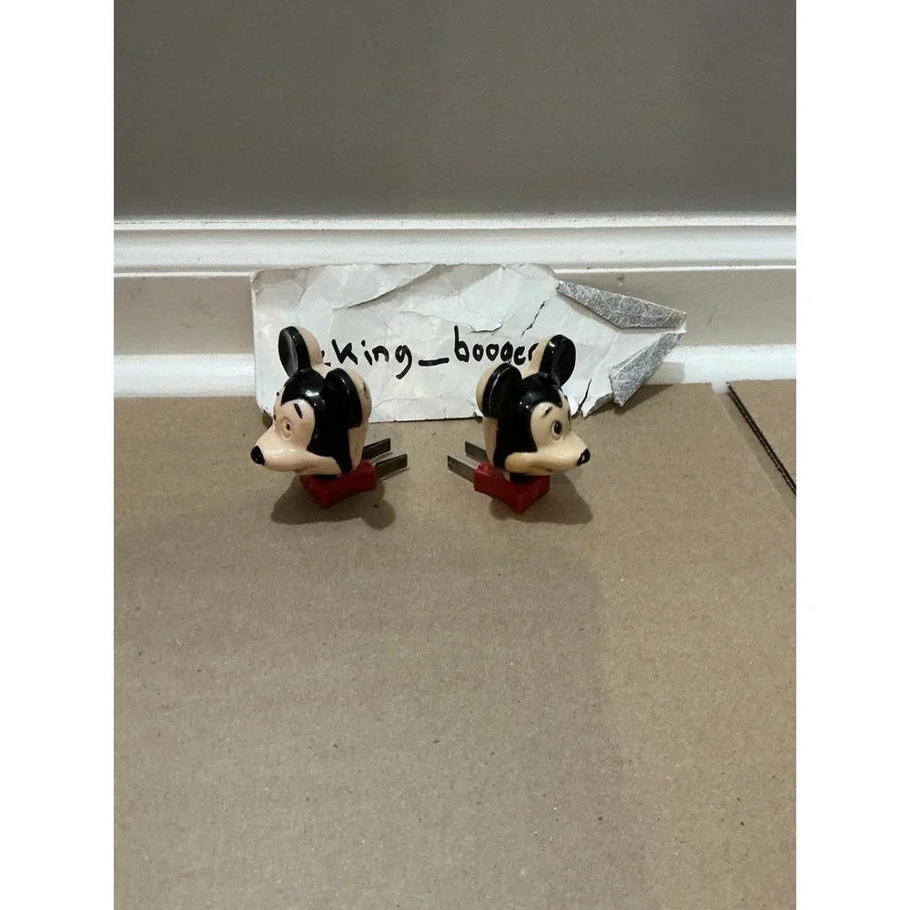 2 Walt Disney Mickey Mouse Vintage Nightlight Works
